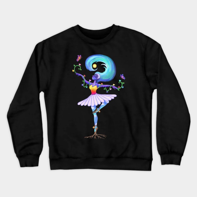 Nature's Free Spirited Ballerina Dreamer Dancer Crewneck Sweatshirt by Art by Deborah Camp